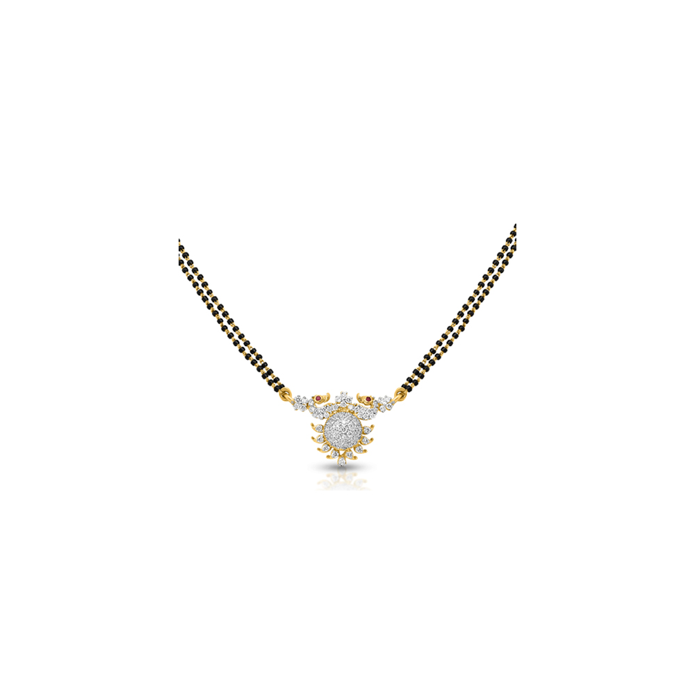 Encircled Peacock Diamond Pendant