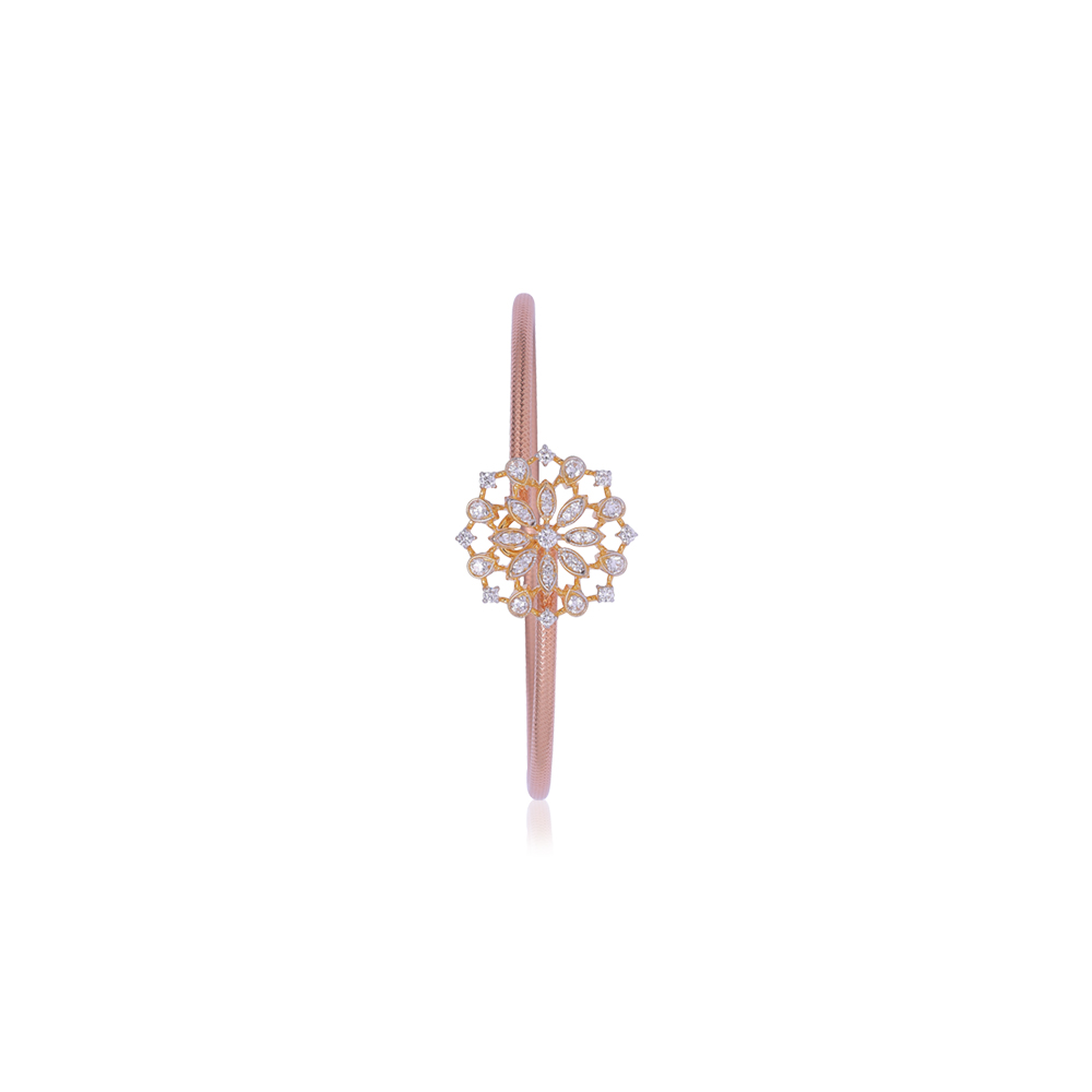 Spectacular Floral Motif Diamond Bracelet