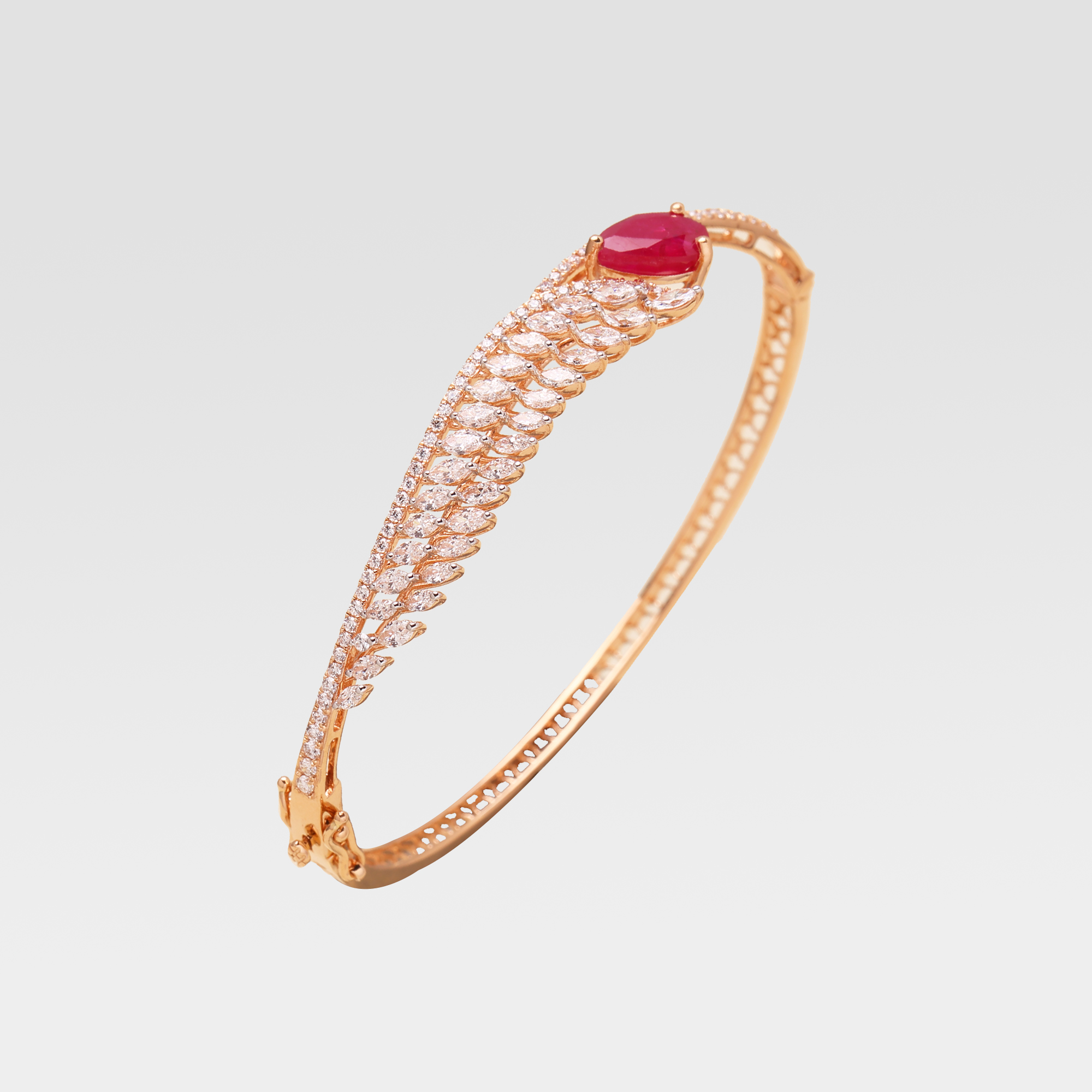 Crimson Radiance Diamond Bracelet