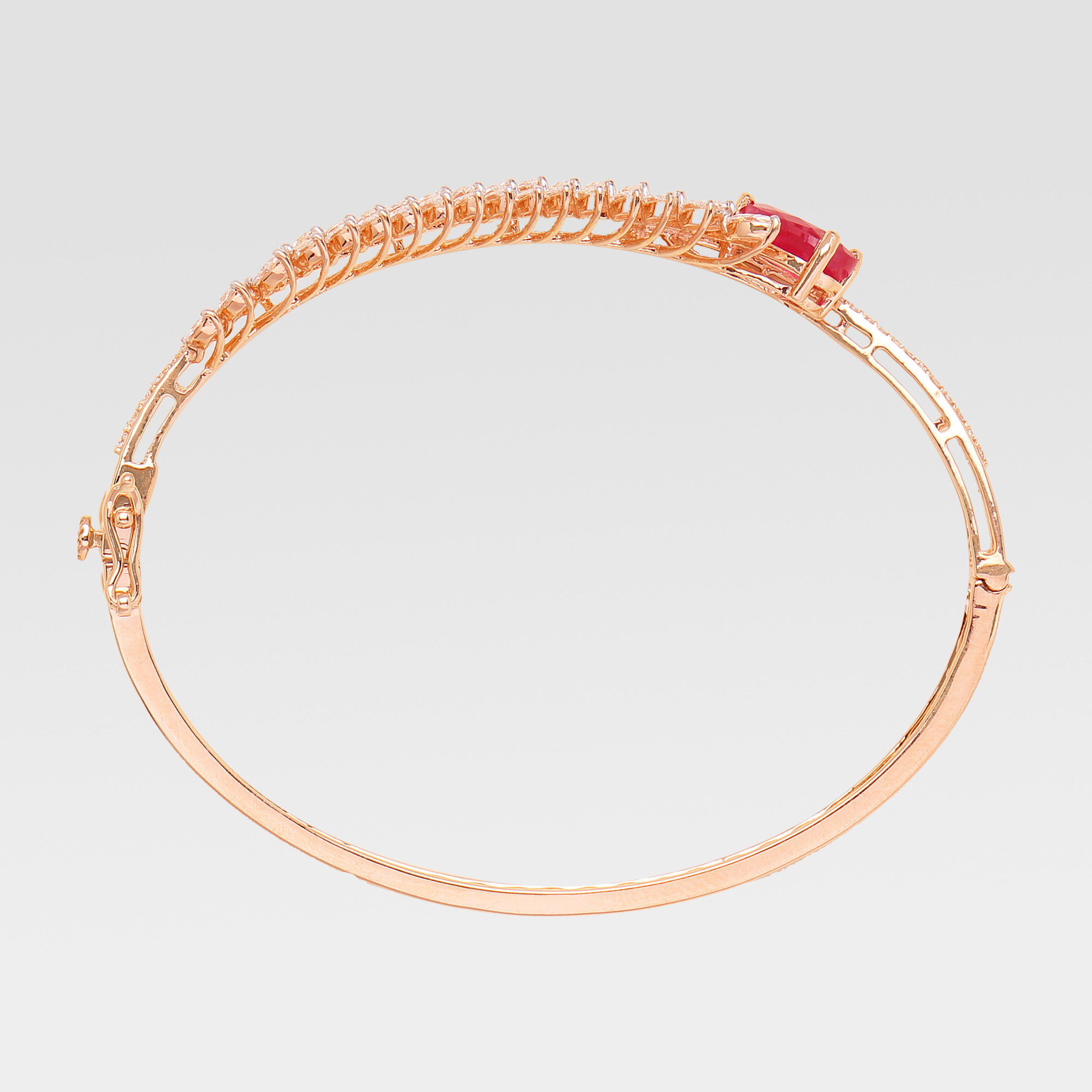 Crimson Radiance Diamond Bracelet