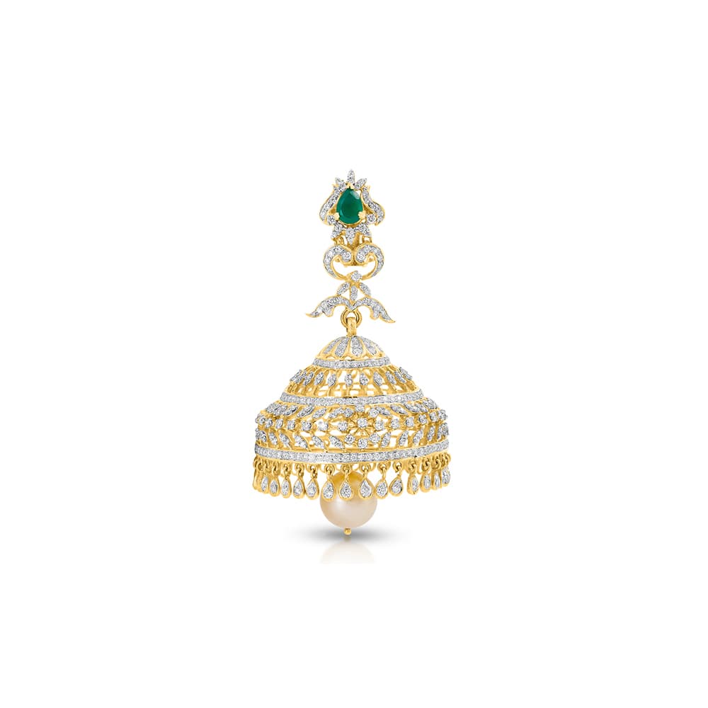 Magnificent Diamond Jhumkas