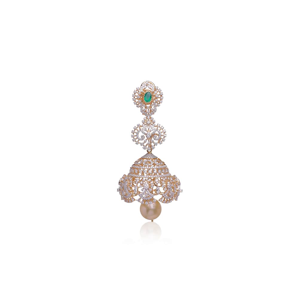 Royal Diamond Jhumkas