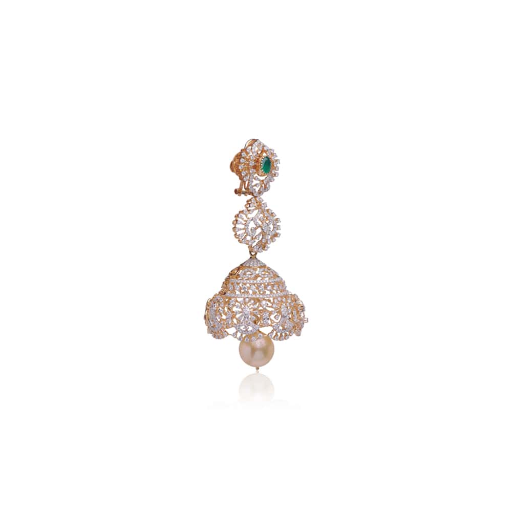 Royal Diamond Jhumkas