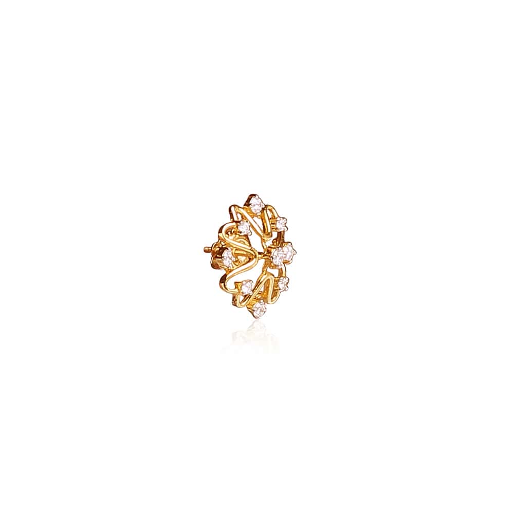 Distinctive Floral Diamond Studs