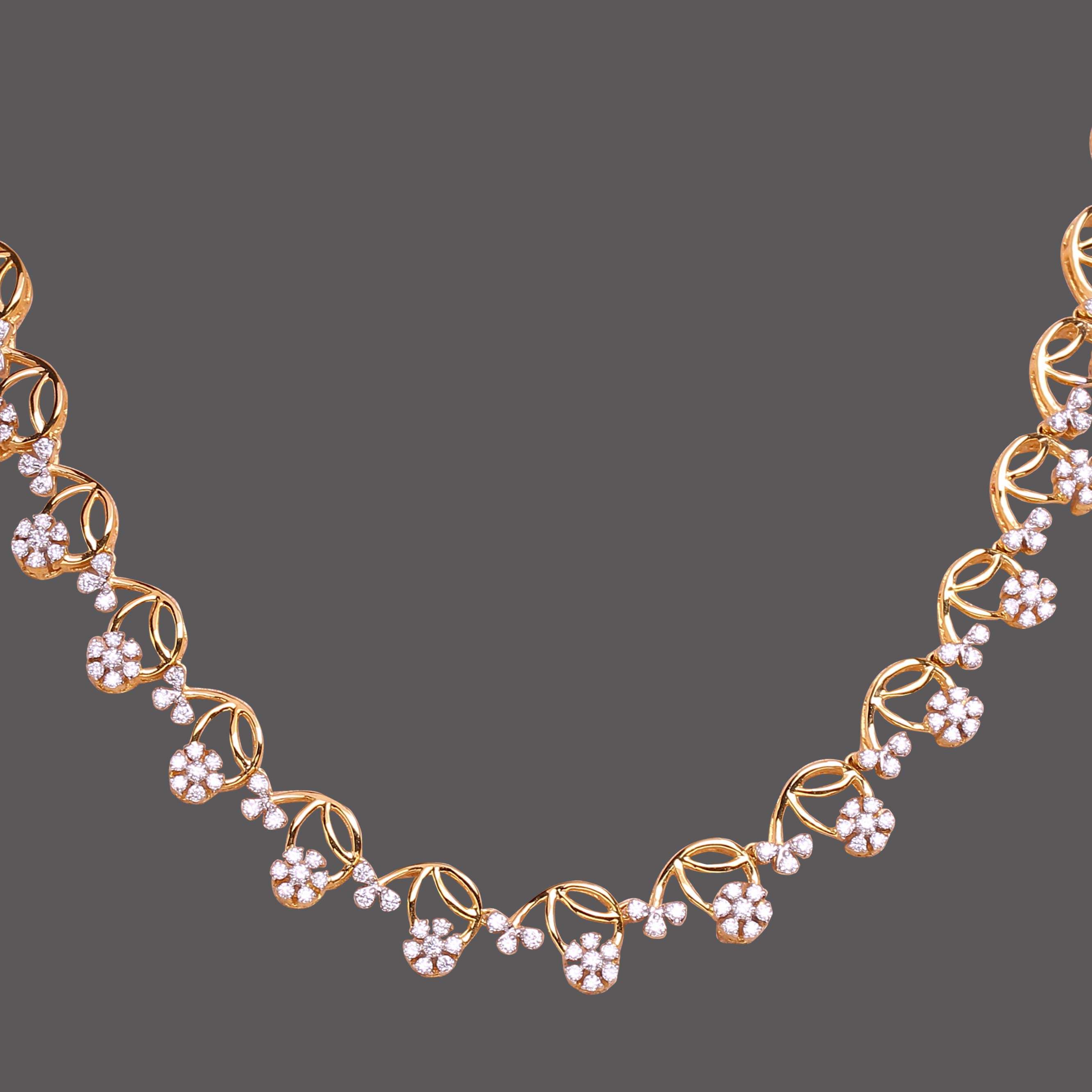 Charming Florets Diamond Necklace