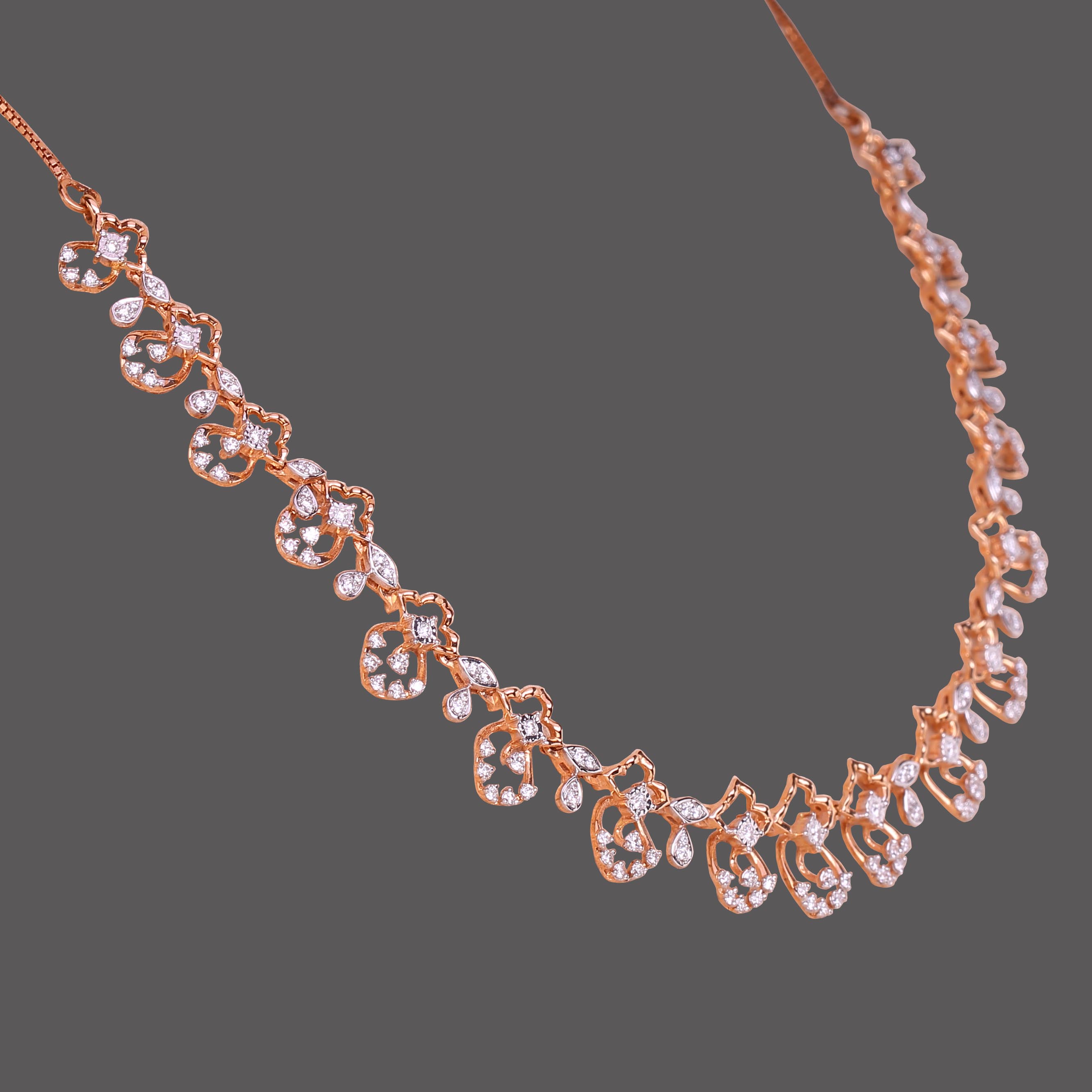 Sparkling Floral Diamond Necklace
