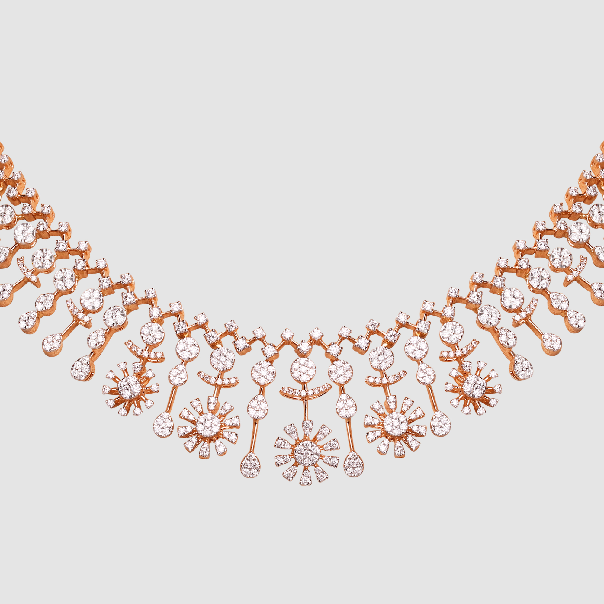 artistic diamond necklace