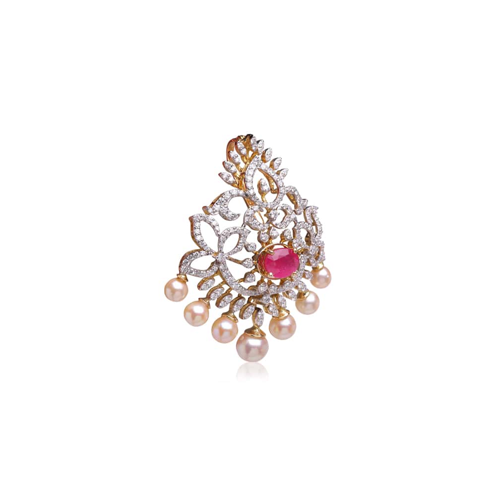 Charming Flower Diamond Pendant