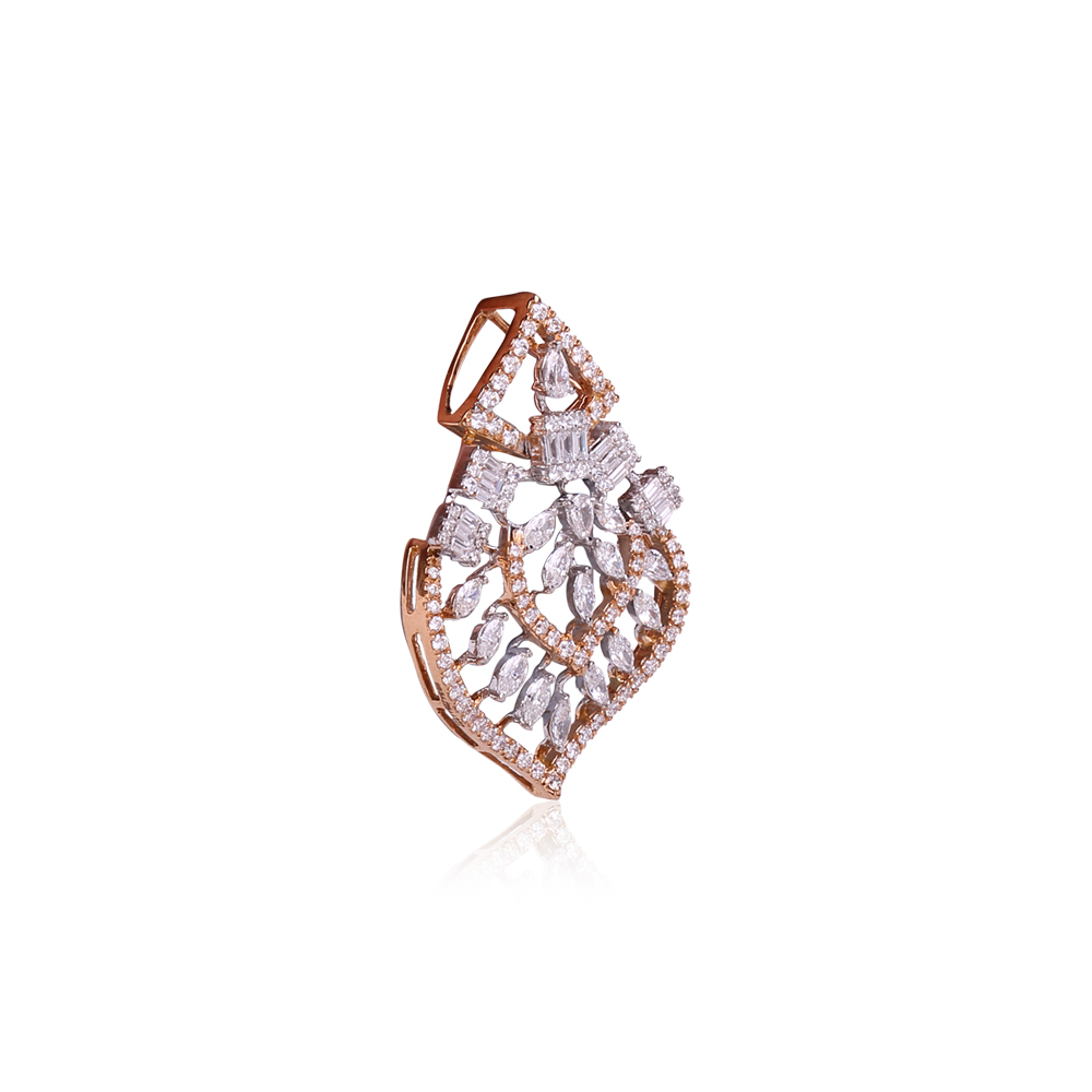 Lovely Paisley Diamond Pendant