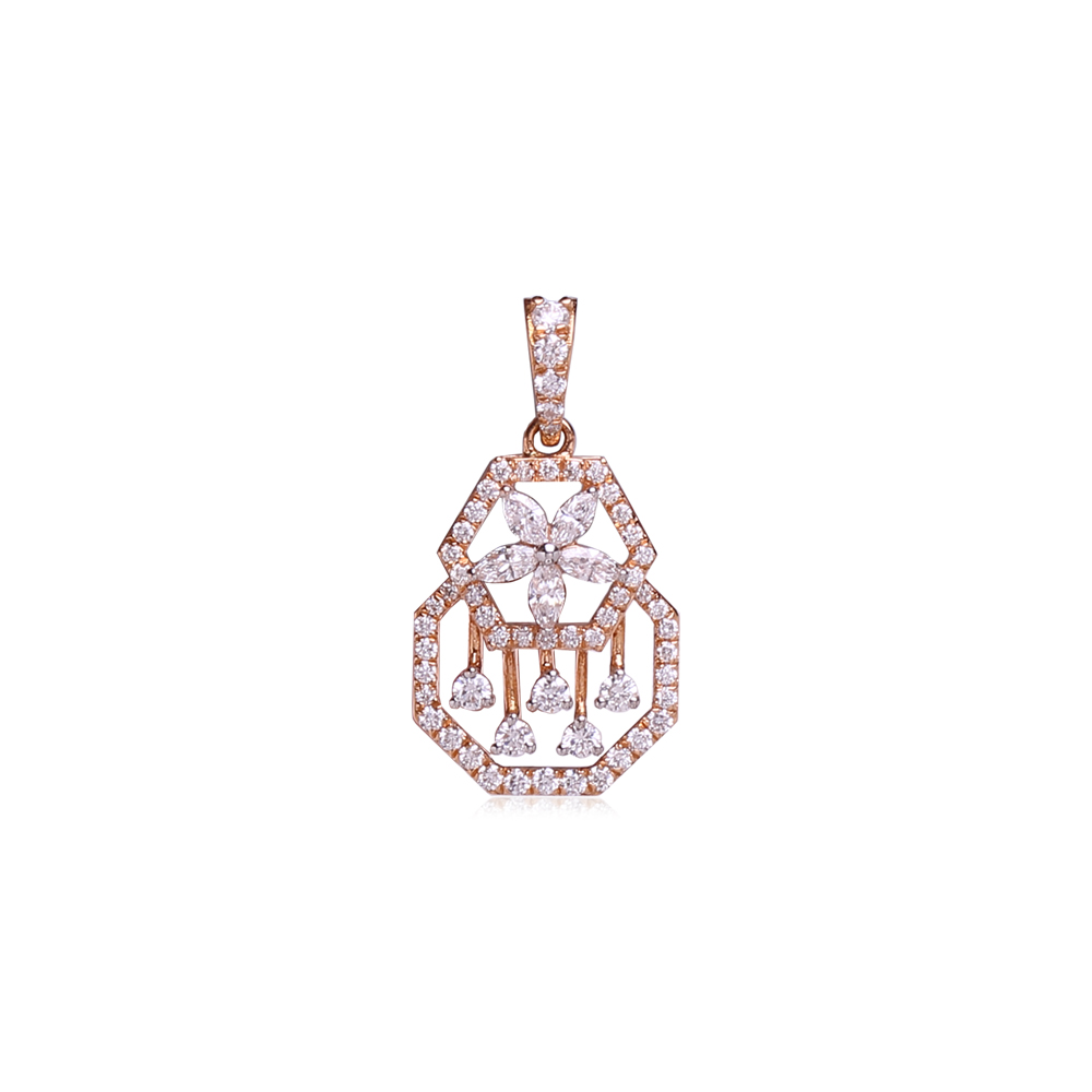 Floral Inspired Diamond Pendant