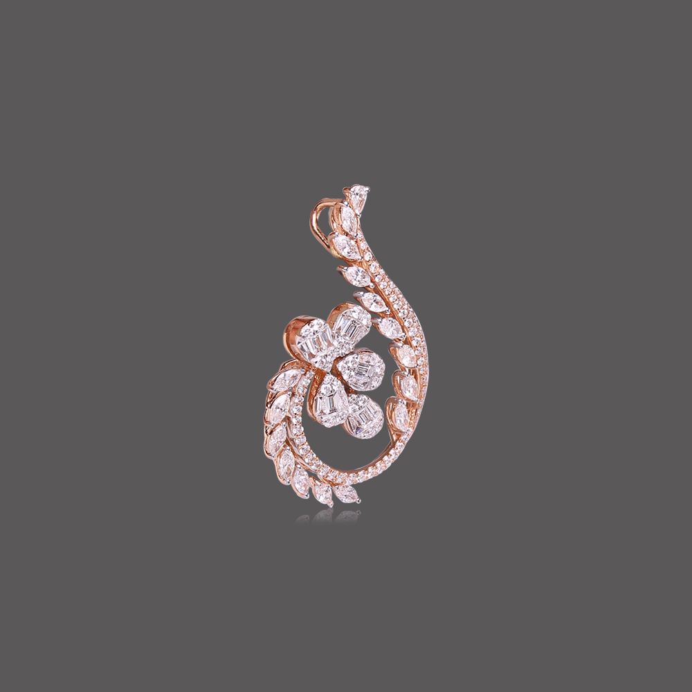 Stylish Floral Diamond Pendant Stylish Floral Diamond Pendant
