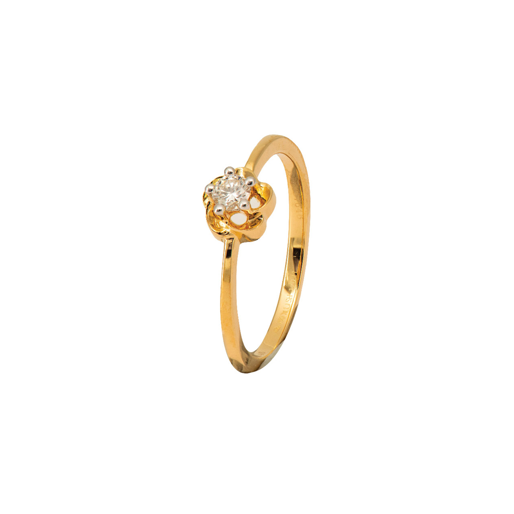 Sleek Solitaire Diamond Ring