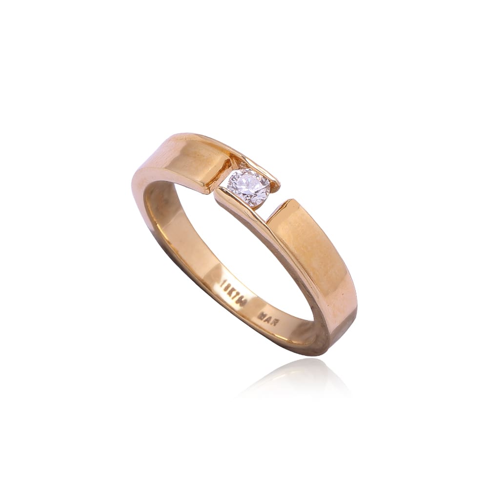 Barsetting Solitaire Diamond Ring