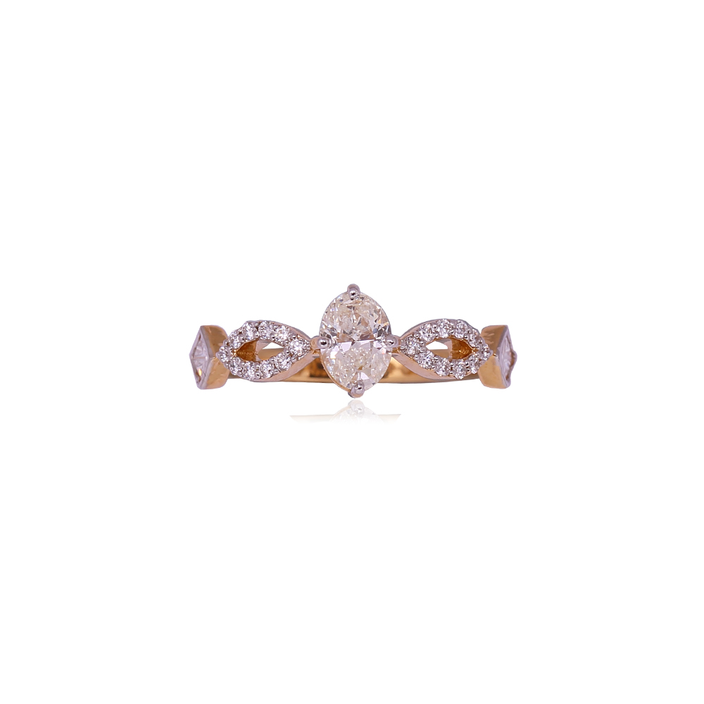 Brilliant Leaf Diamond Ring