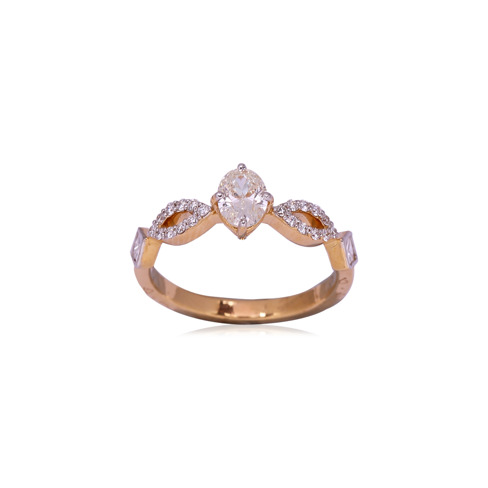 Brilliant Leaf Diamond Ring