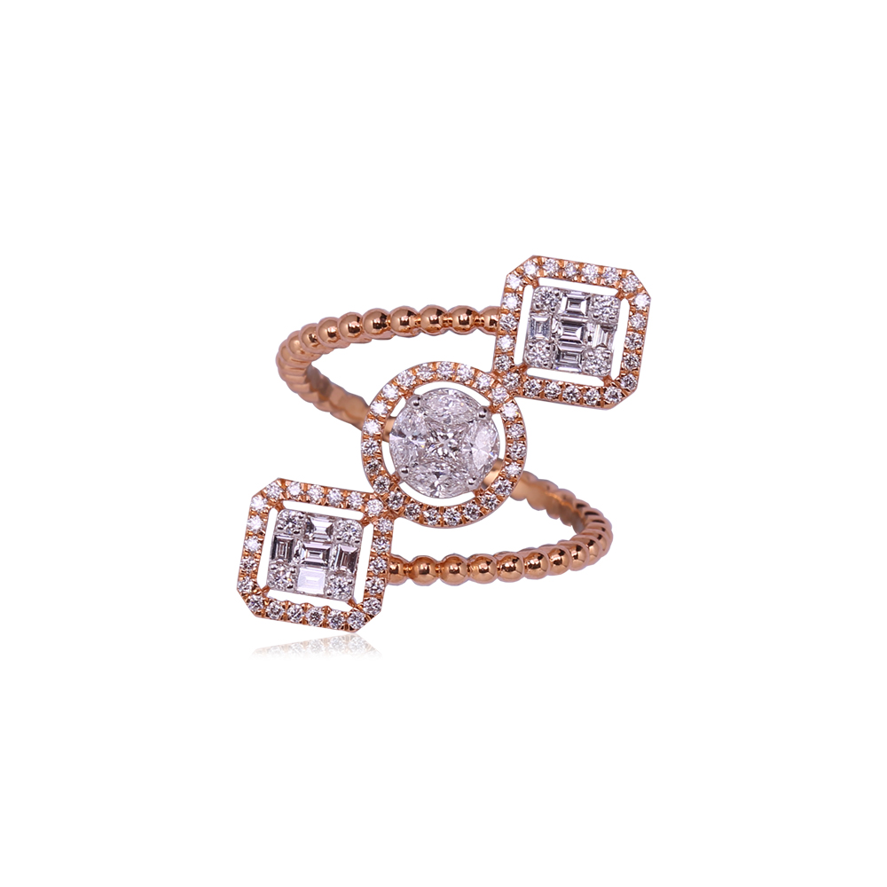Captivating Diamond Ring In Rose Gold