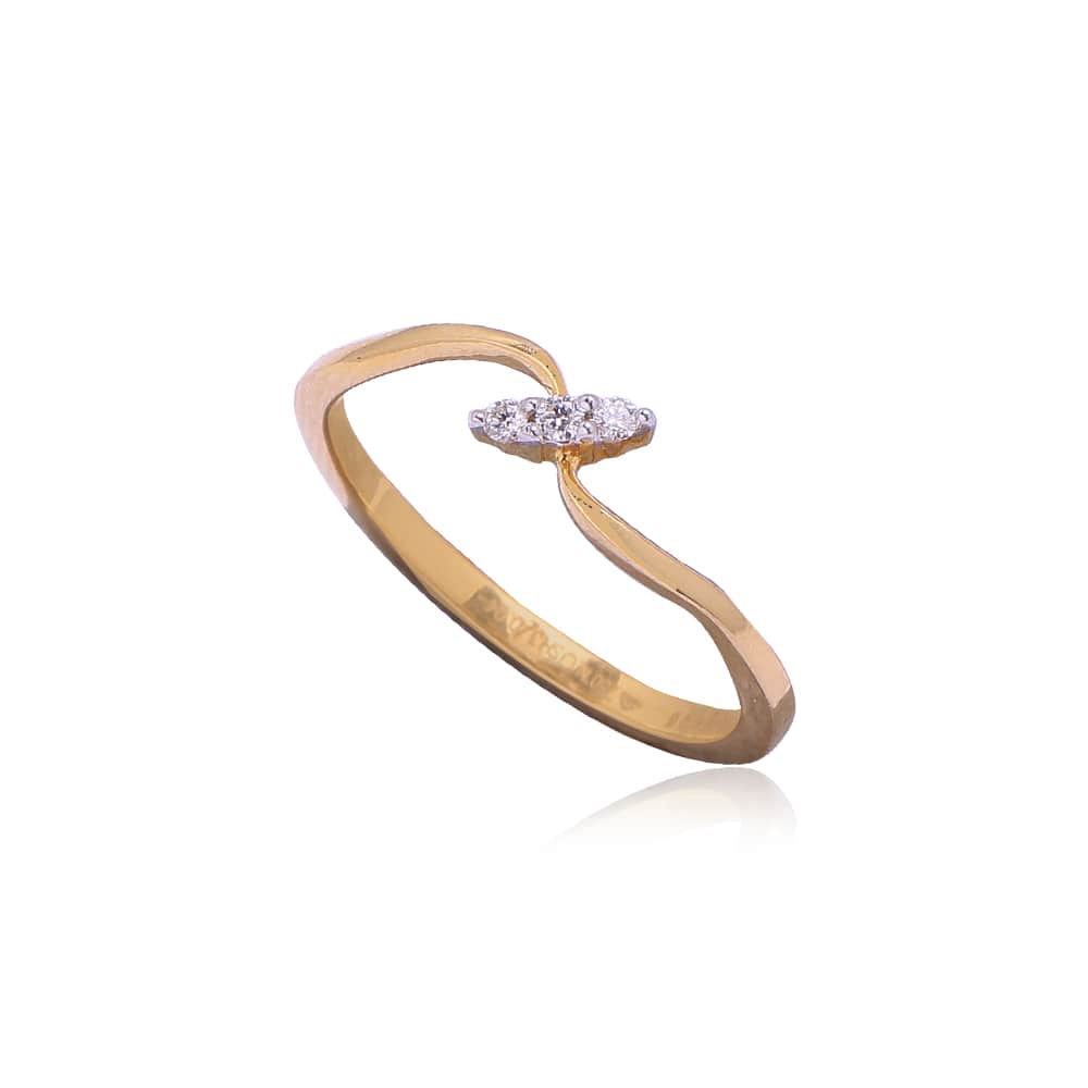 Sleek Paisley Diamond Ring