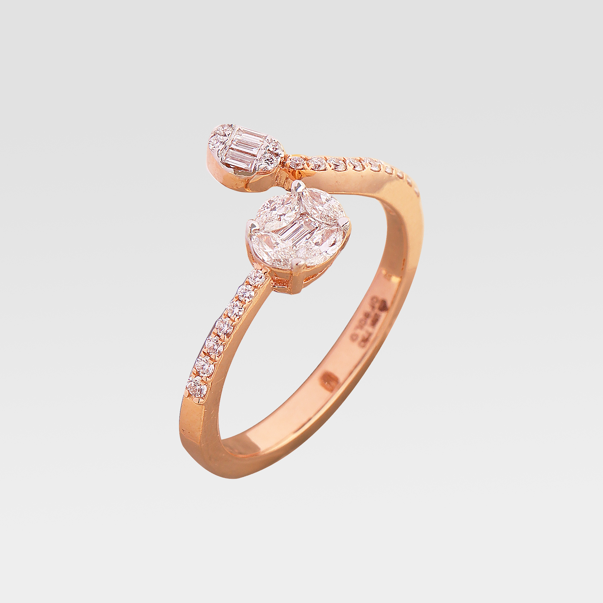 Translucent diamond ring