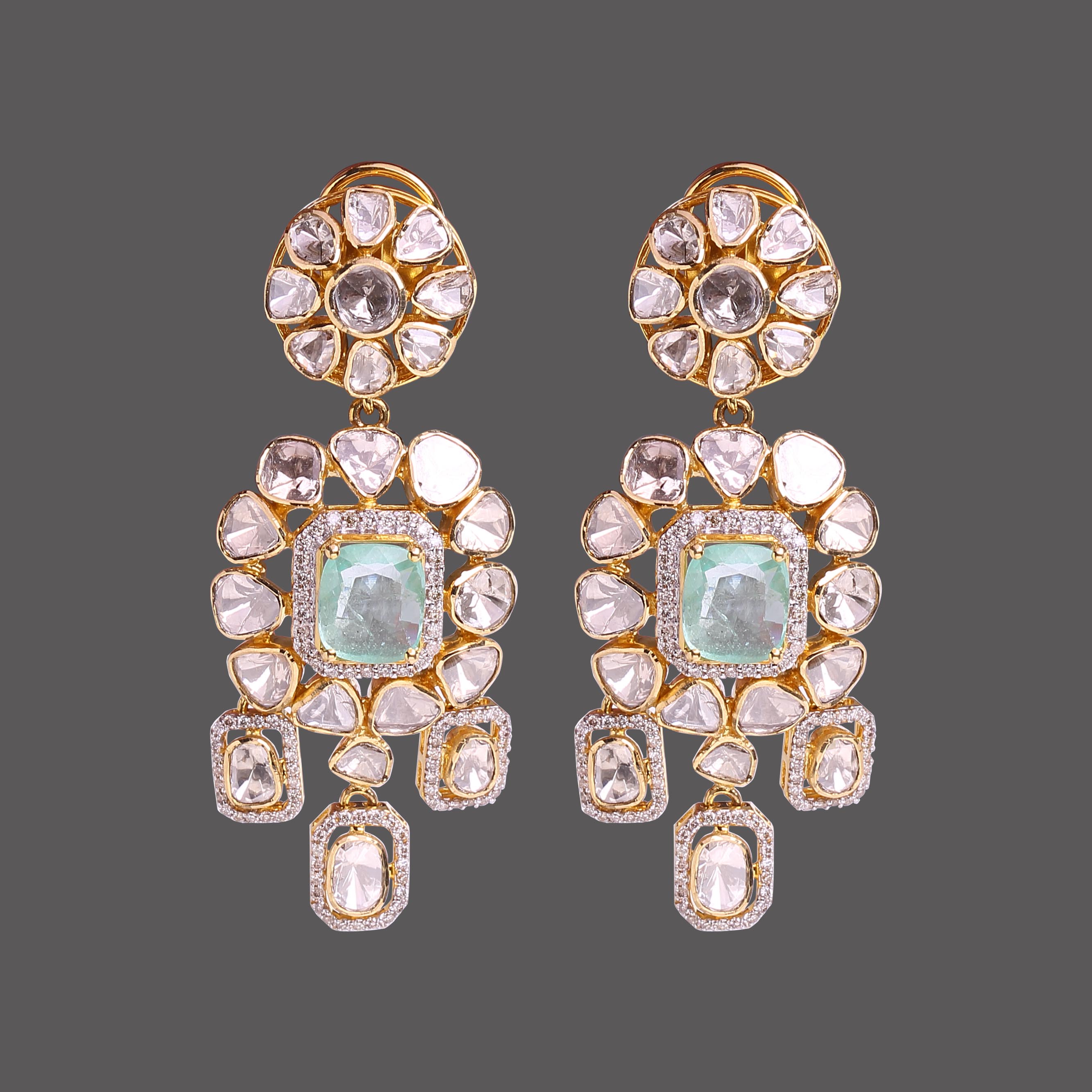 Polki Blossom Earrings
