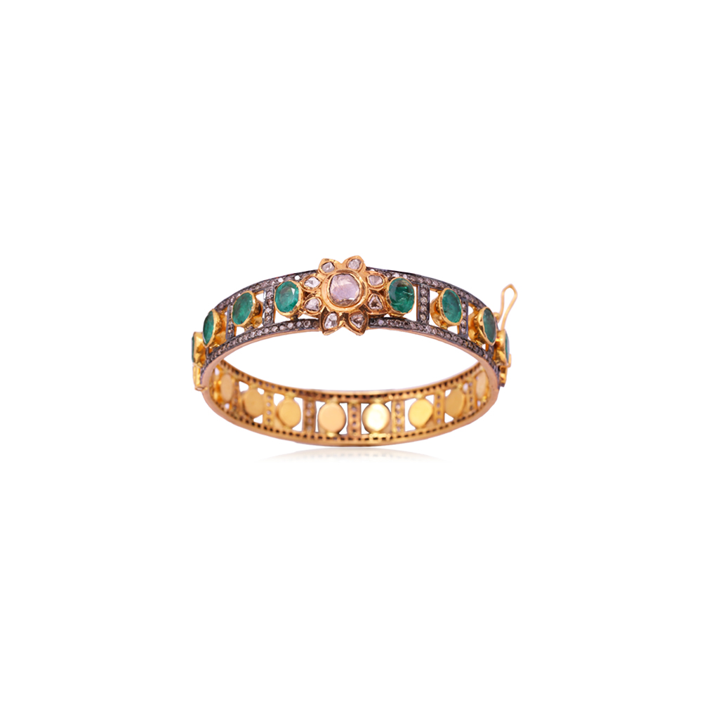 Emerald Studded Kada Emerald Studded Kada