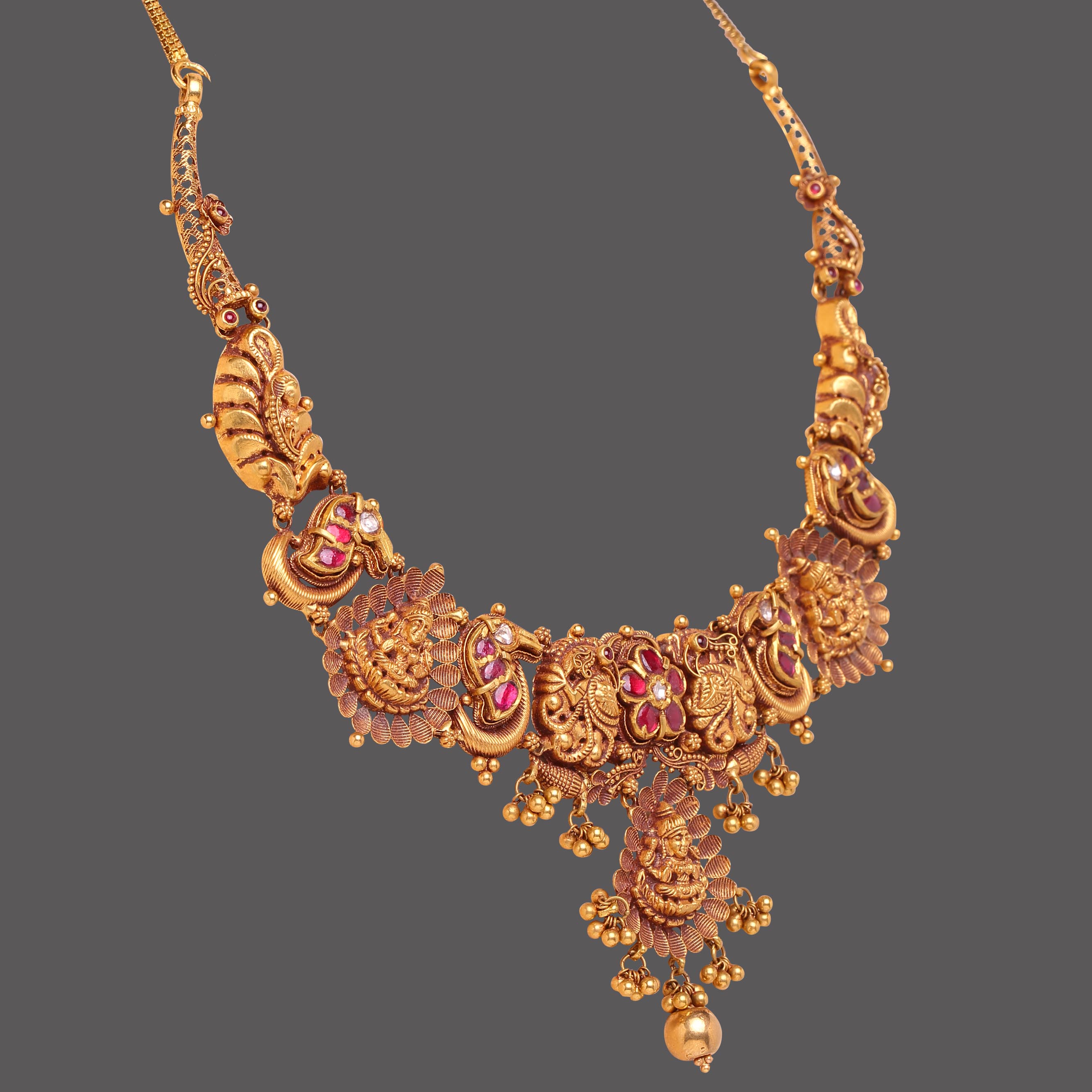 Nakshi Work Gold Necklace