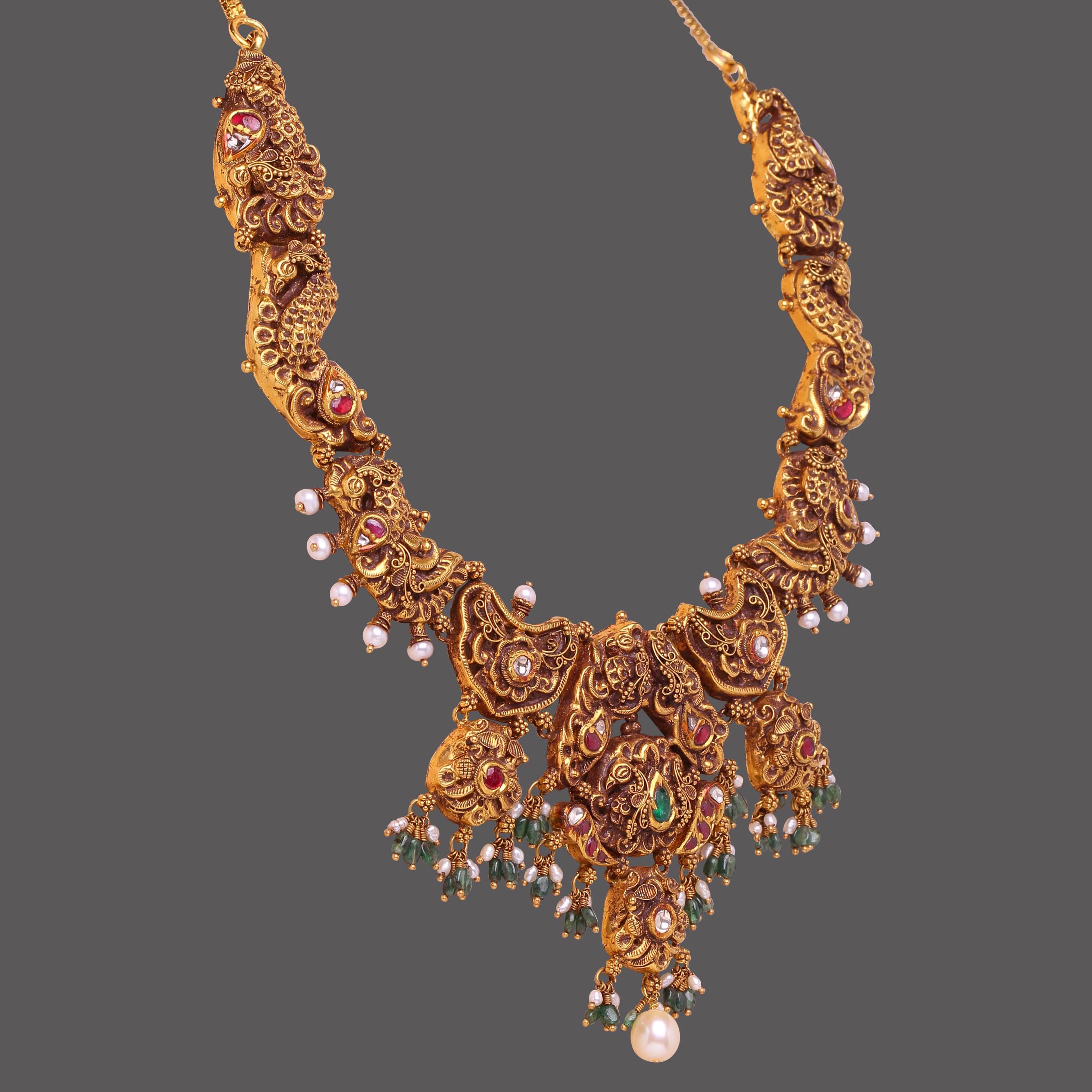 Ruby Studded Necklace