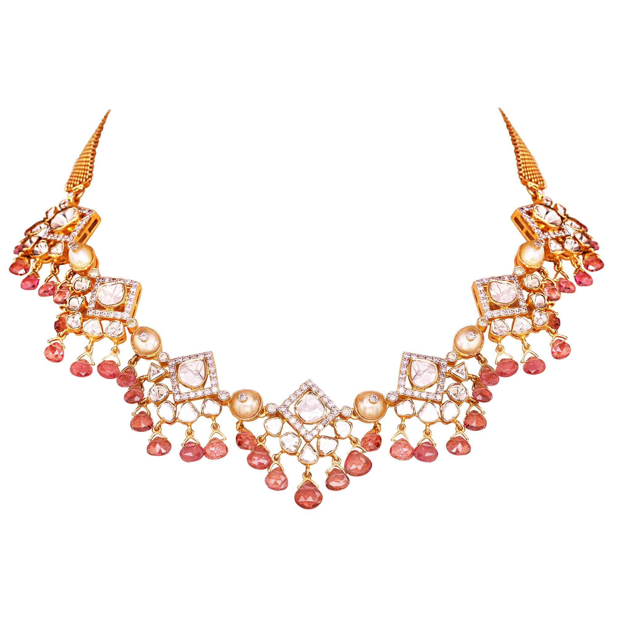 A Fusion of Elegance Polki Necklace