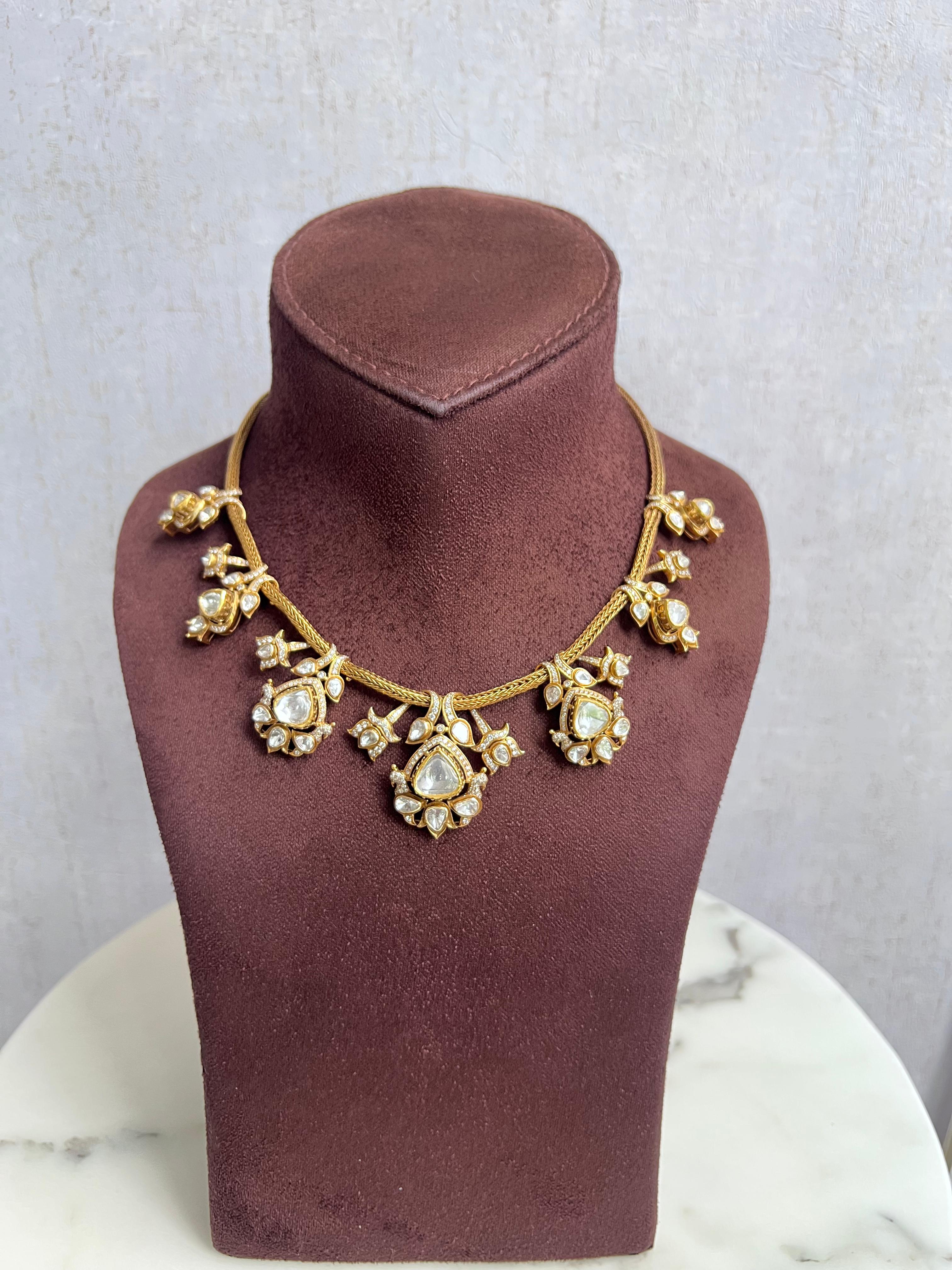 Kundan Setting Polki Necklace Kundan Setting Polki Necklace