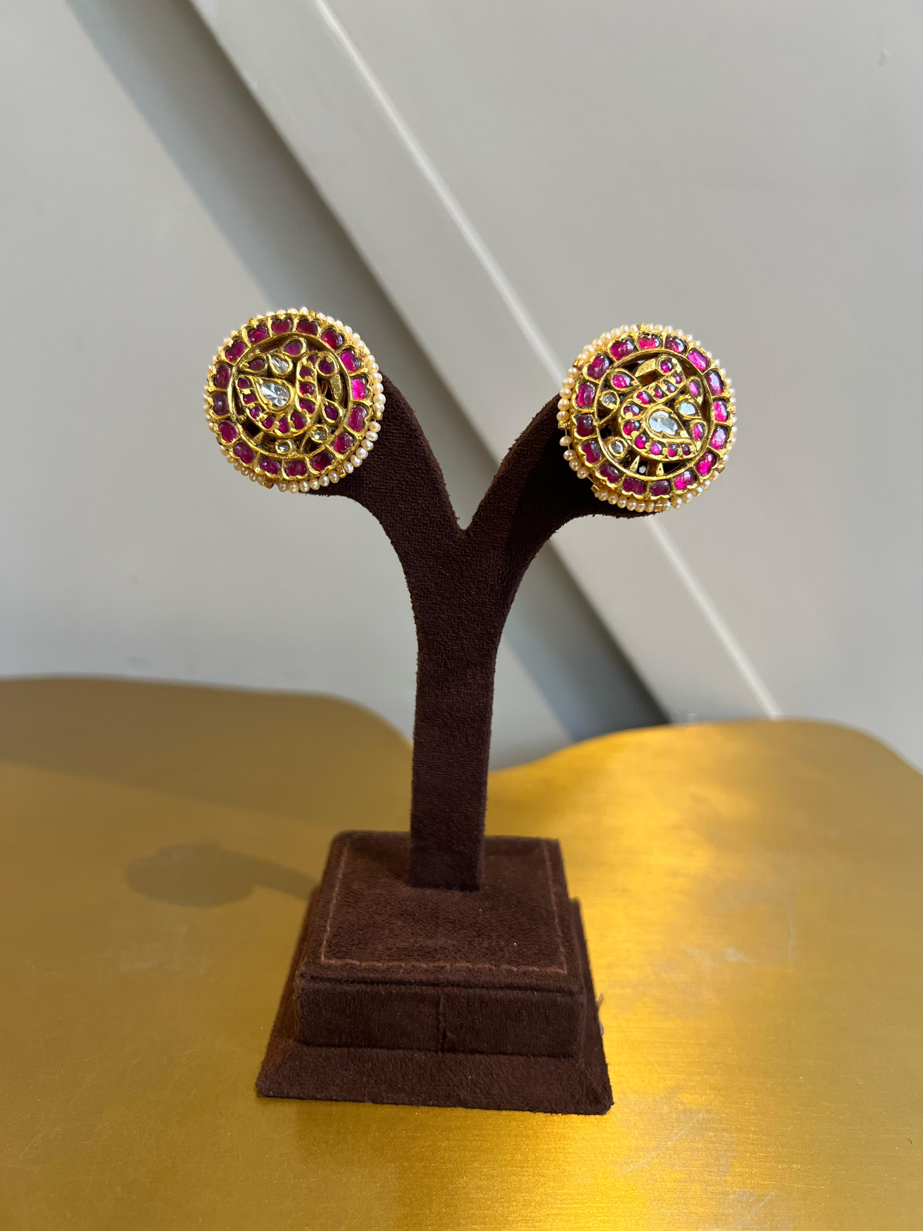 Ruby Studded Kundan Tops Ruby Studded Kundan Tops