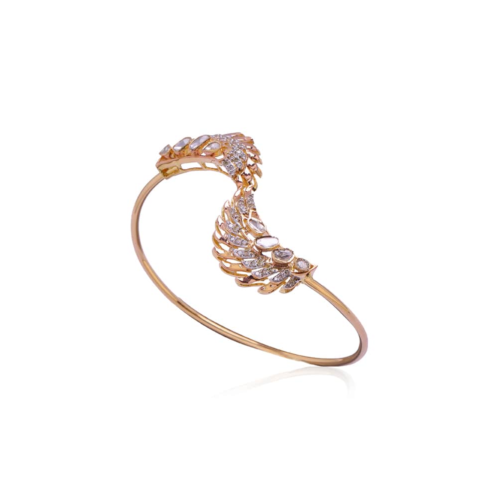Feather Inspired Flexible Bangle