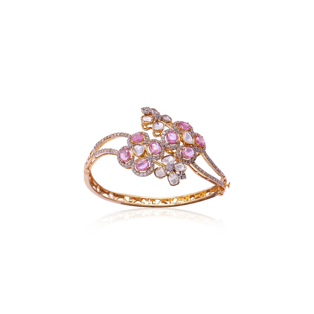 Prime Rose Shimmered Gemstone Kada