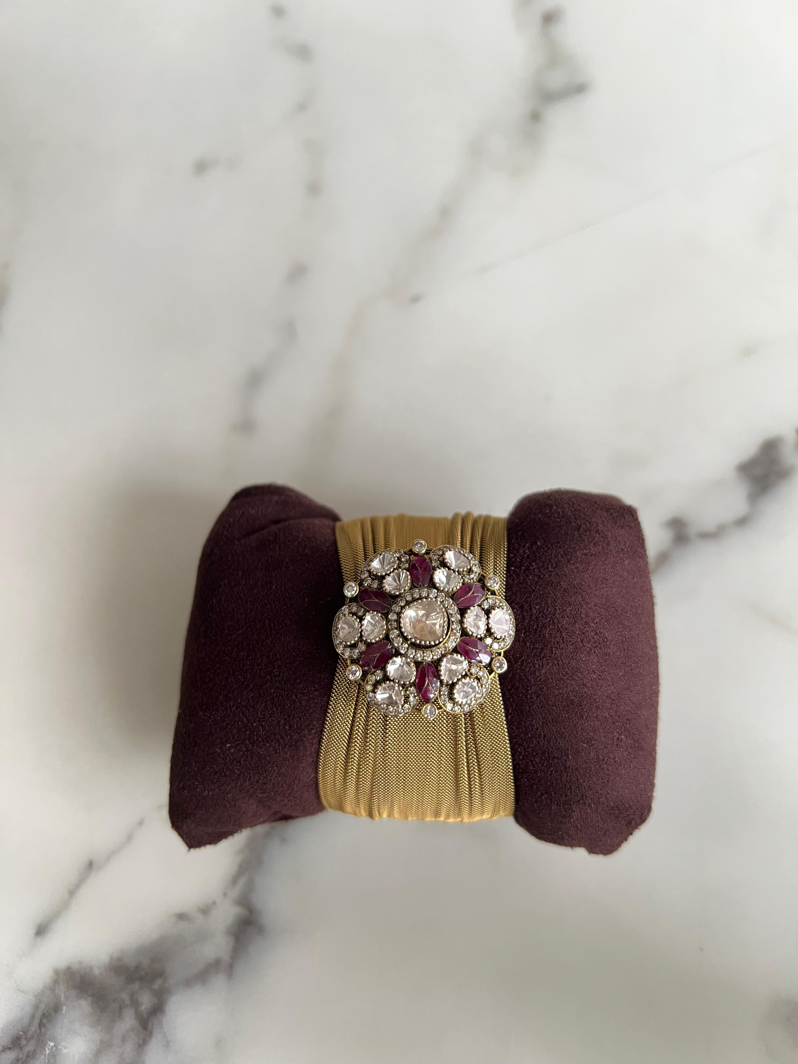 Polki Floral Cuff Polki Floral Cuff
