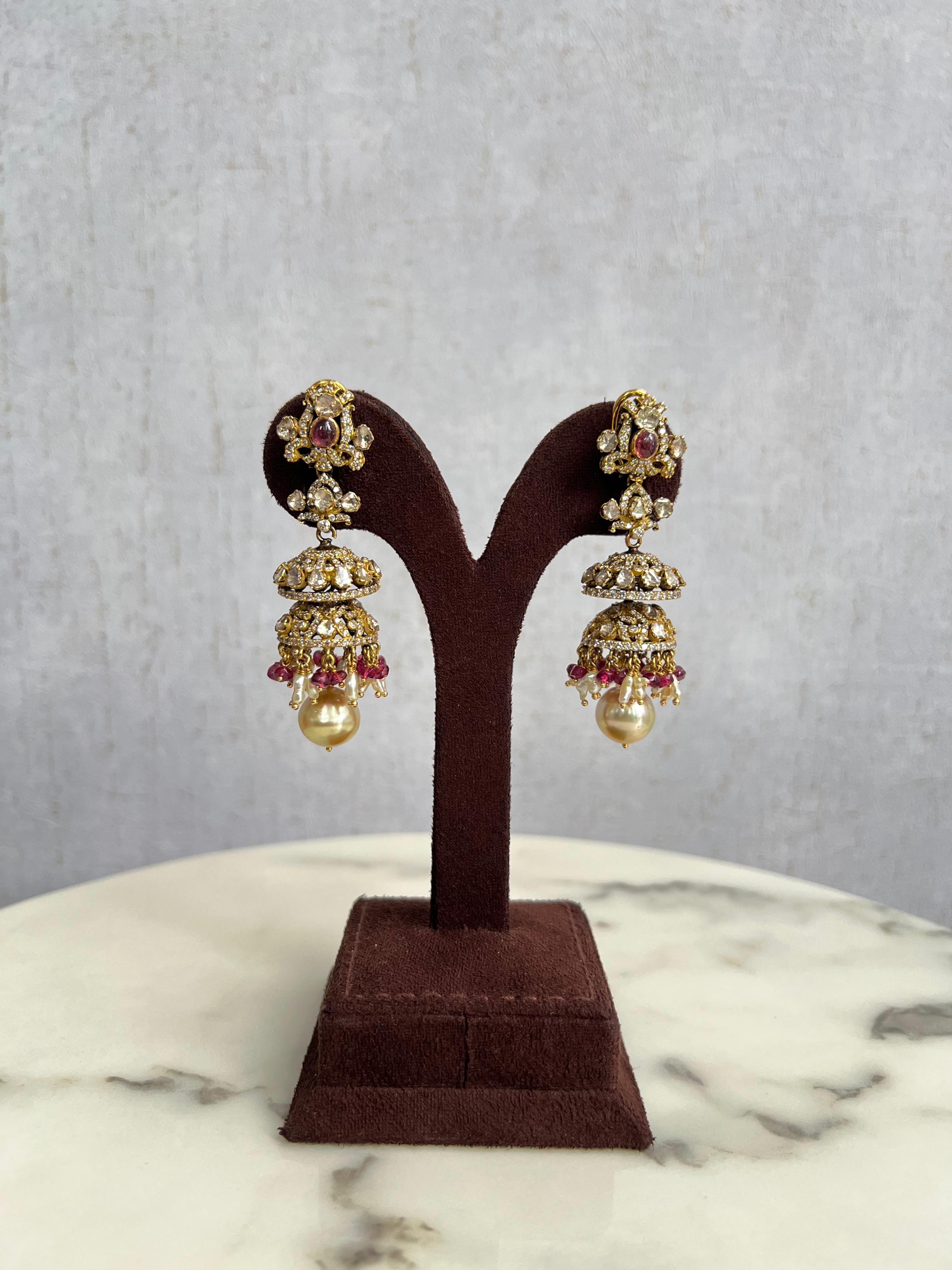 Victorian Double Jumkies with Tourmaline Victorian Double Jumkies with Tourmaline