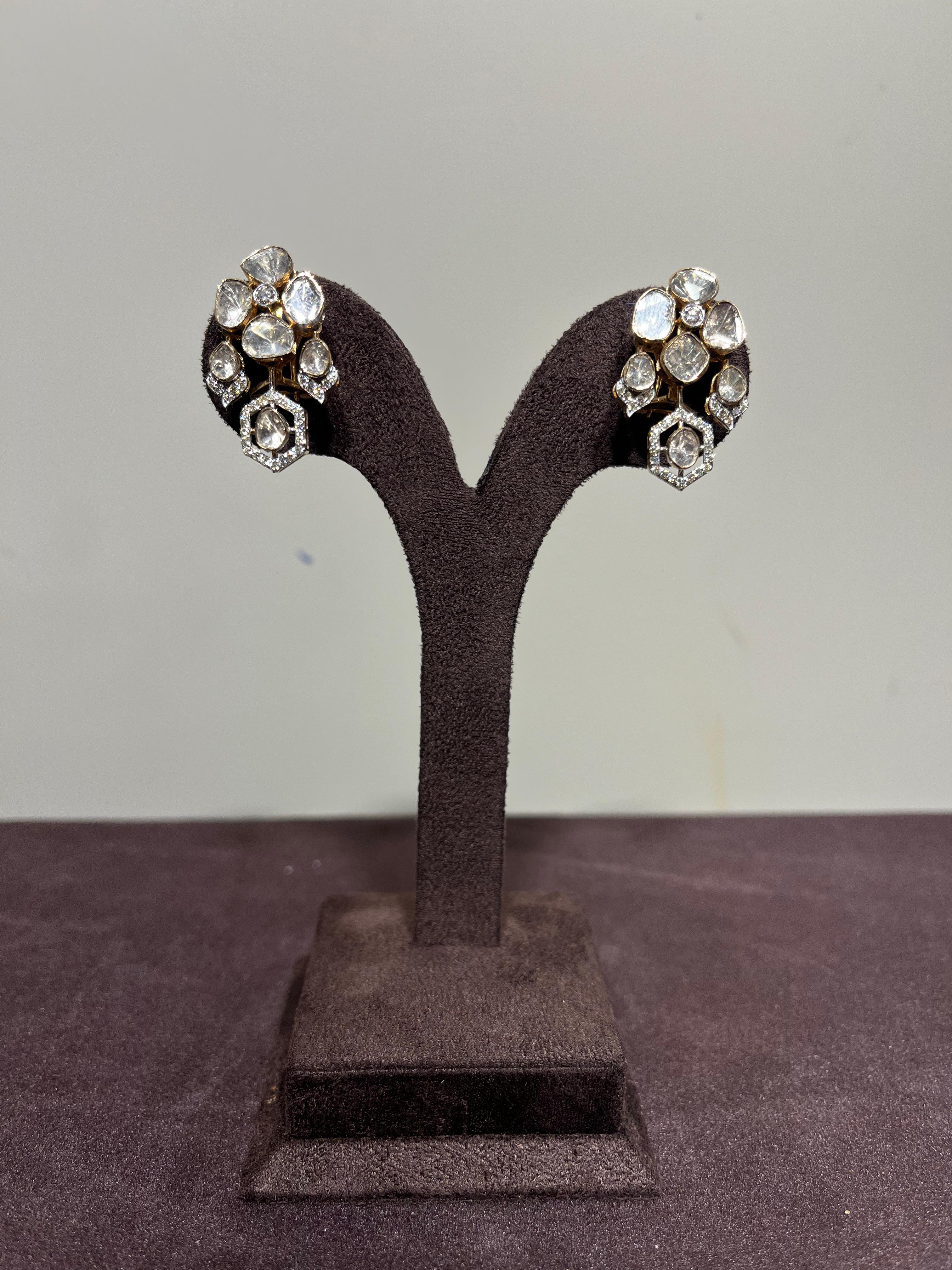 Classic Polki Earrings Classic Polki Earrings