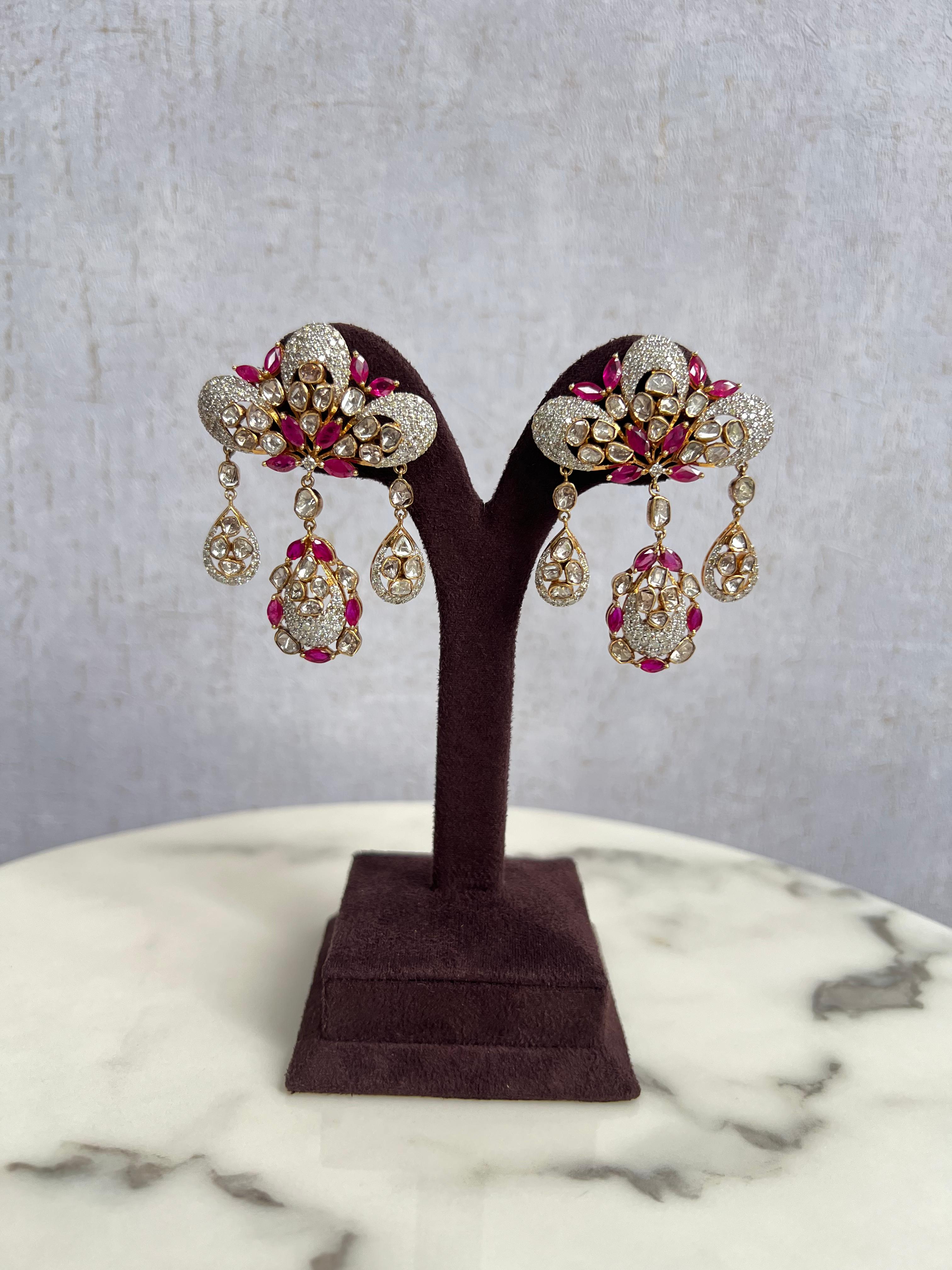 Fancy Floral Polki Hangings Fancy Floral Polki Hangings