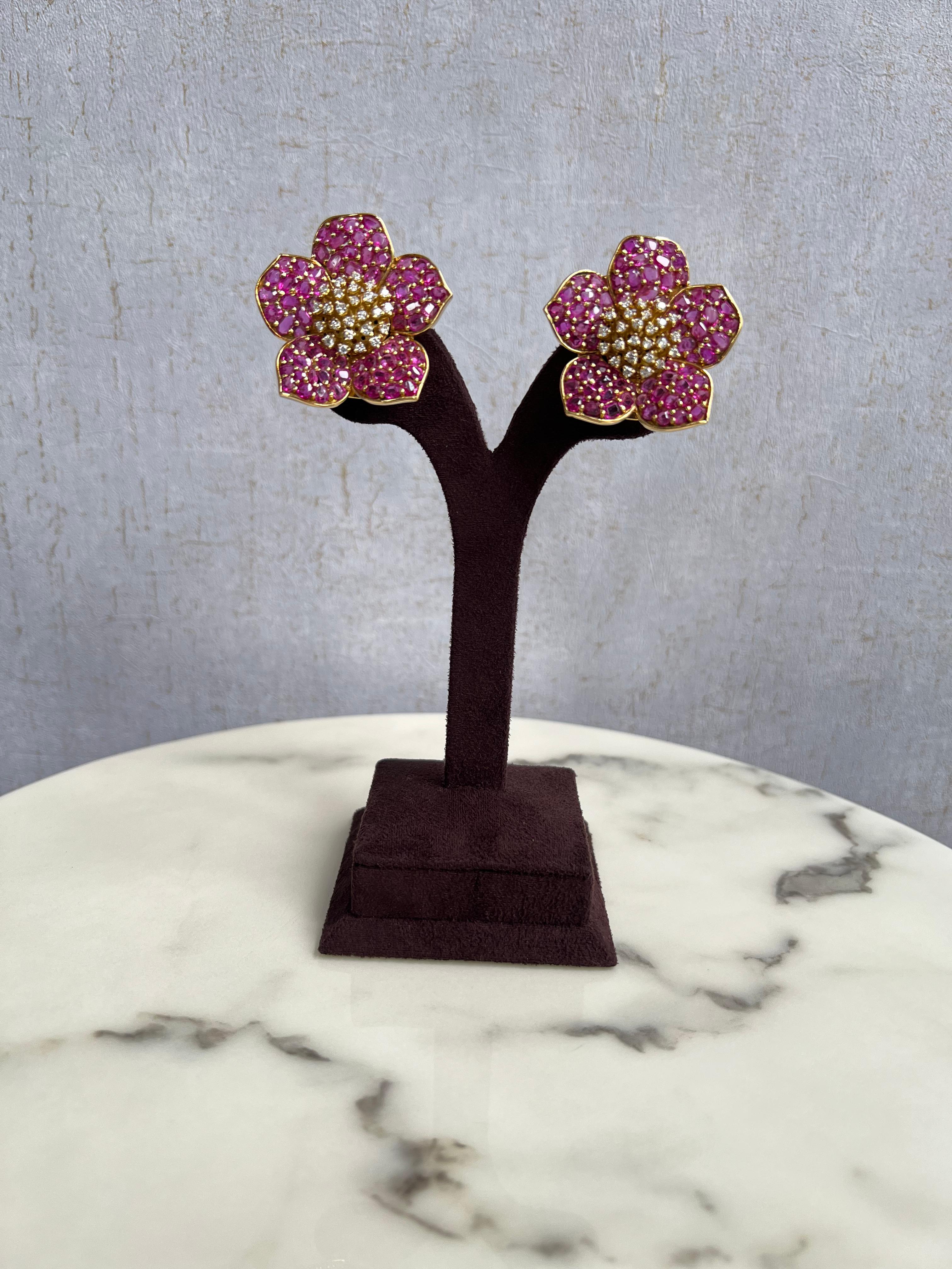Floral Cocktail Studded with Burmies Rubies Floral Cocktail Studded with Burmies Rubies