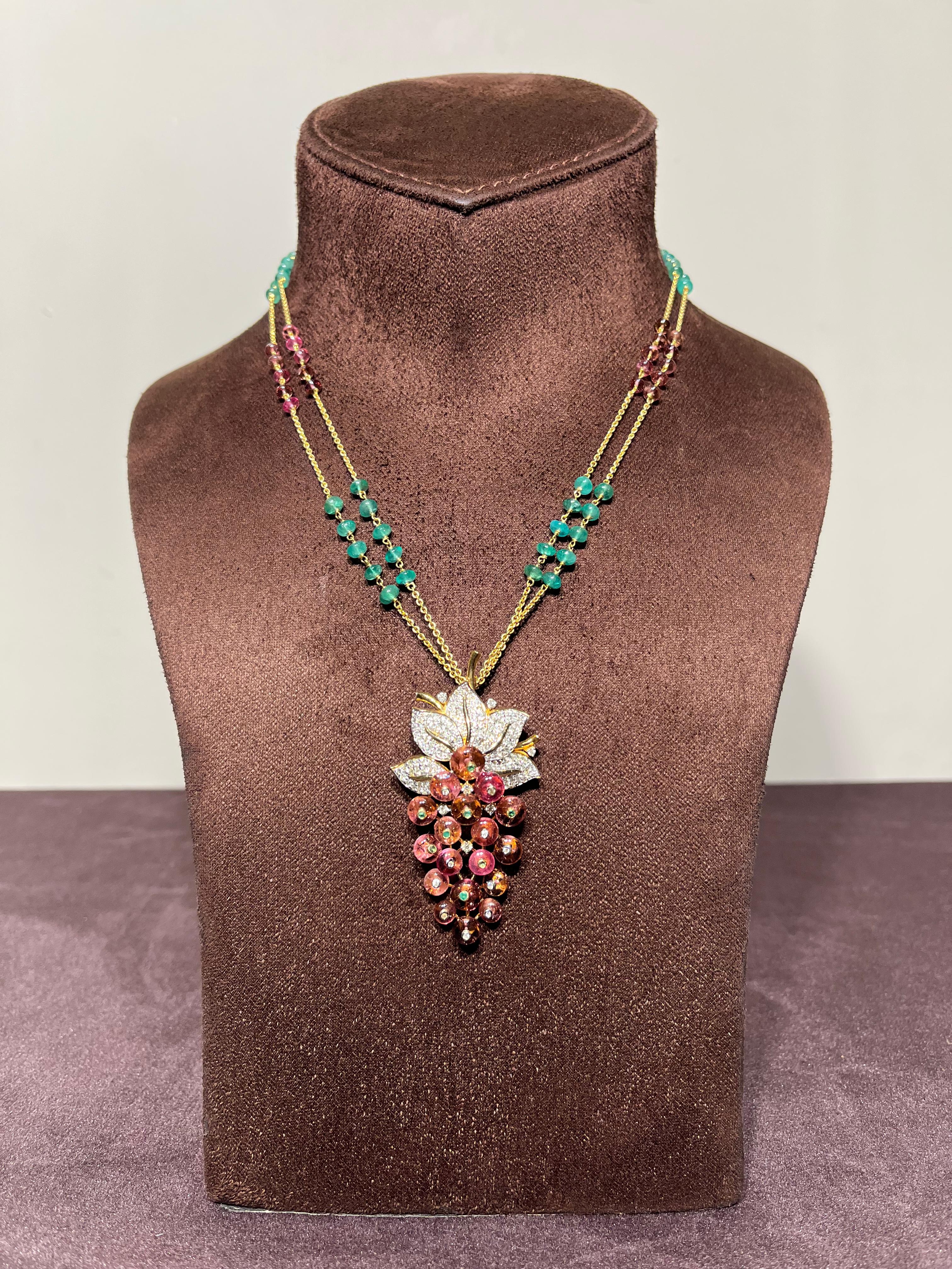 Nature Inspired Tourmaline and Pendant Chain Nature Inspired Tourmaline and Pendant Chain