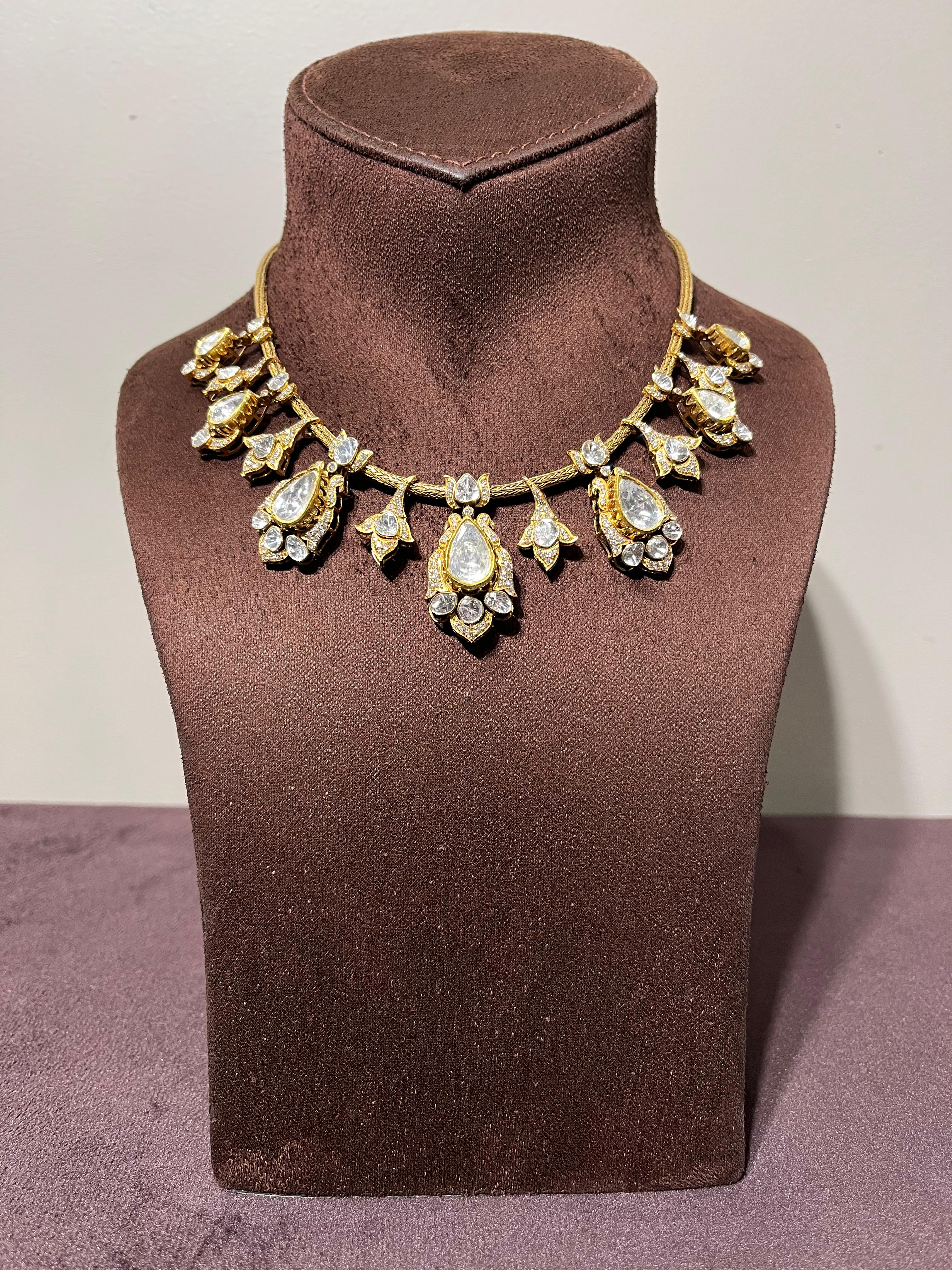Contemporary Lotus Polki Kanti Contemporary Lotus Polki Kanti